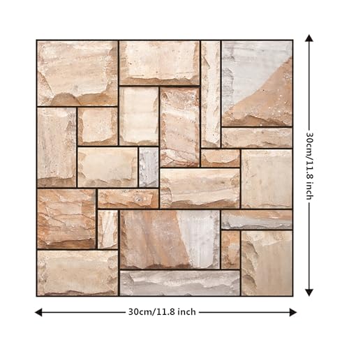 Papier peint 3D lavable et autocollant aspect brique pour rénovation rapide - 3