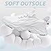 ZMBCYG White Sneakers for Women Shoes Fashion Running Tennis Sports Gym Slip on Jogging Walking Shoes Ladies Breathable Lightweight Size 6.5