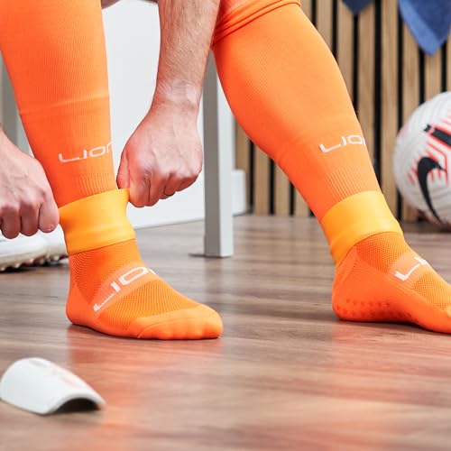 Silicone Football Leg Bands For Adults & Kids - The Tape Alternative To Hold Shin Pads In Place To Match Your Kit (Orange) - Image 4
