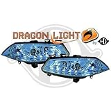  Par de faros delanteros delanteros de cromo para Megane 2 de 2002 a 2005 4464585