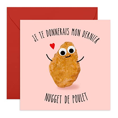 Carte d'anniversaire drôle - "Je te donnerais ma dernière pepite de poulet" - Carte de Saint-Valentin - Carte coquette pour l'anniversaire du mari ou de la femme - amoureux ou petite amie Cover