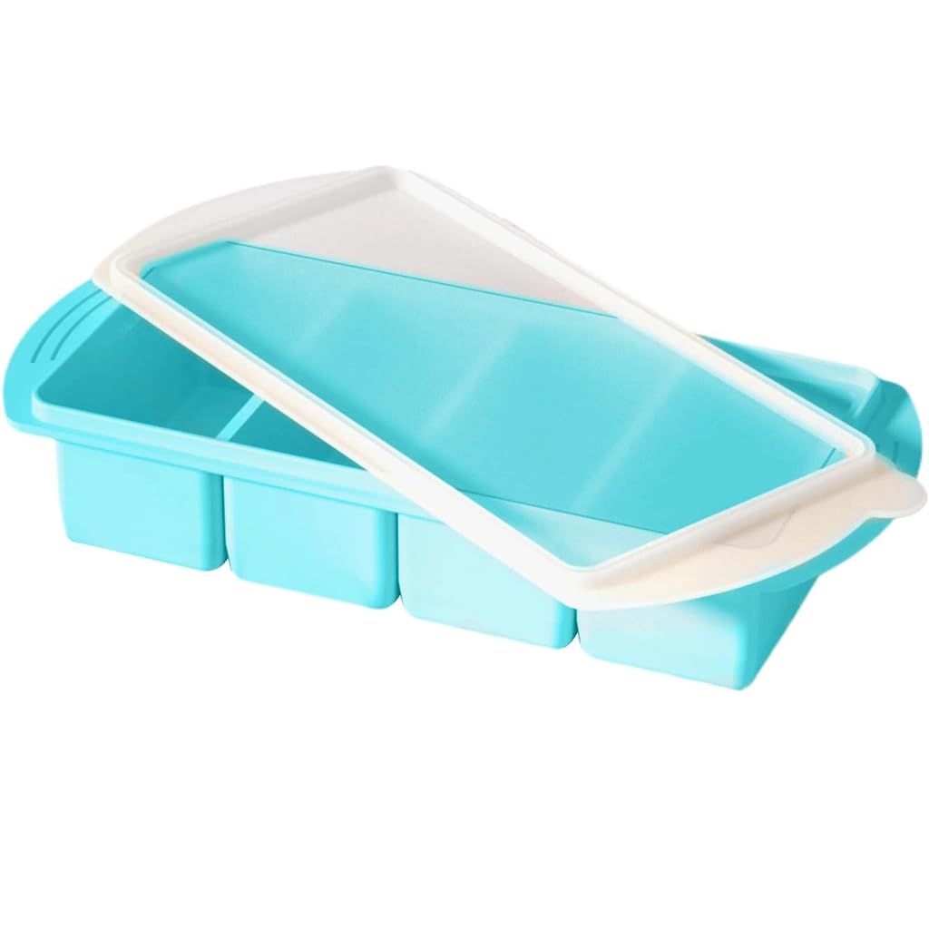moldes para helados, Bandeja de hielo silicona grado alimenticio, gran capacidad, tiras largas(D)