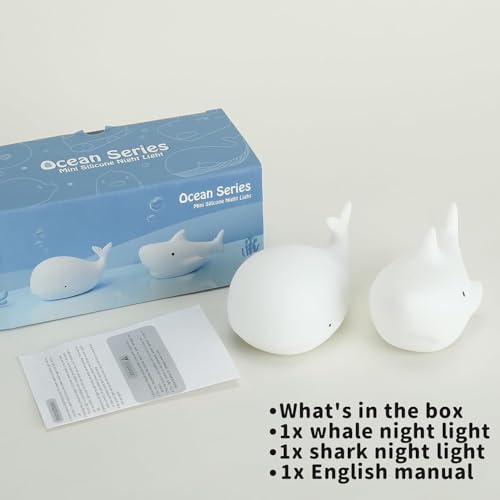Lámpara de mesa noche infantil LOVERUIS ballena 7 colores miniatura 5