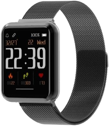 Beantech Information Technology Emerge S3 Black Smartwatch for iOS and Android, 1.28