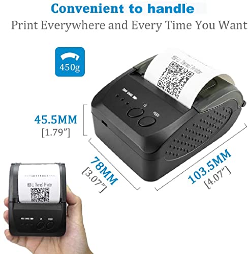 NETUM Bluetooth Receipt Printer, 58mm Mini Thermal POS Printer Portable Personal Bill Printer 2 inches for Restaurant Sales Retail Compatible with Android - Image 6