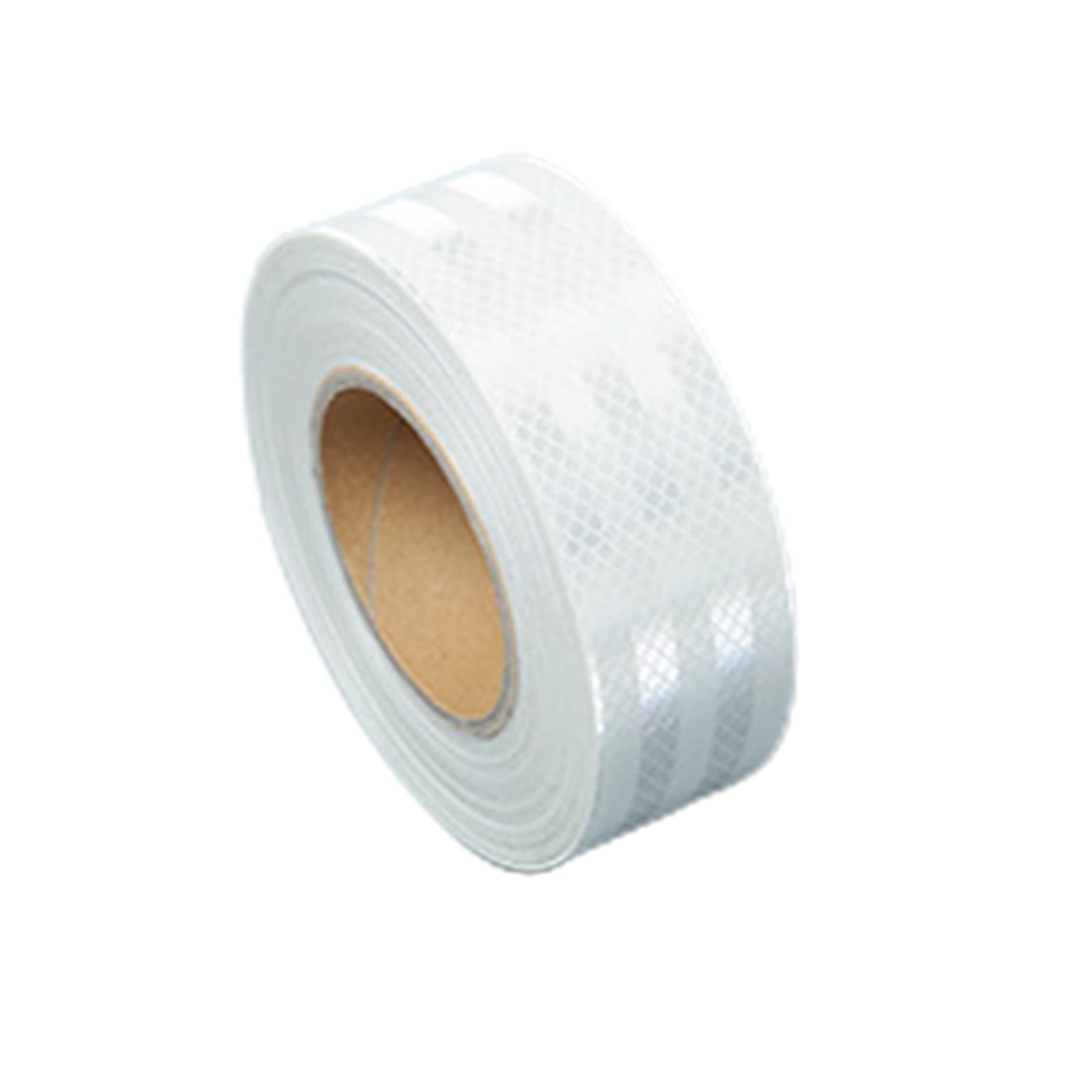 Cinta de advertencia reflectante, impermeable, 5 cm x 25 m, para vehículos, remolques, barcos y carteles, cinta adhesiva de seguridad de alta visibilidad (blanco)