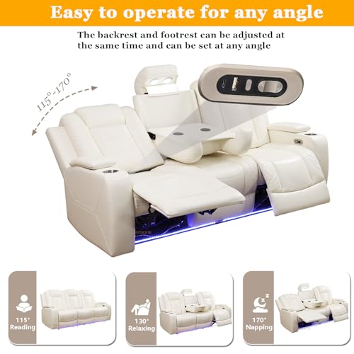 Electric recliner sofa set