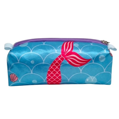 Estojo Escolar Infantil Grande Feminino Reforçado Premium Menina Sereia