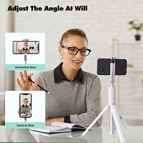 Ulclayrus 60" Aluminum Selfie Stick Tripod For Iphone And Android With Remote,Travel Tripod, Phone Tripod Stand 270 Rotation For Iphone 14/13/12/11 Pro/Xs Max/Xs/Xr/X, Samsung And Smartphone White #TOP5