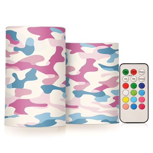 Bougies camouflage à piles avec télécommande GuoChe Lot de 2