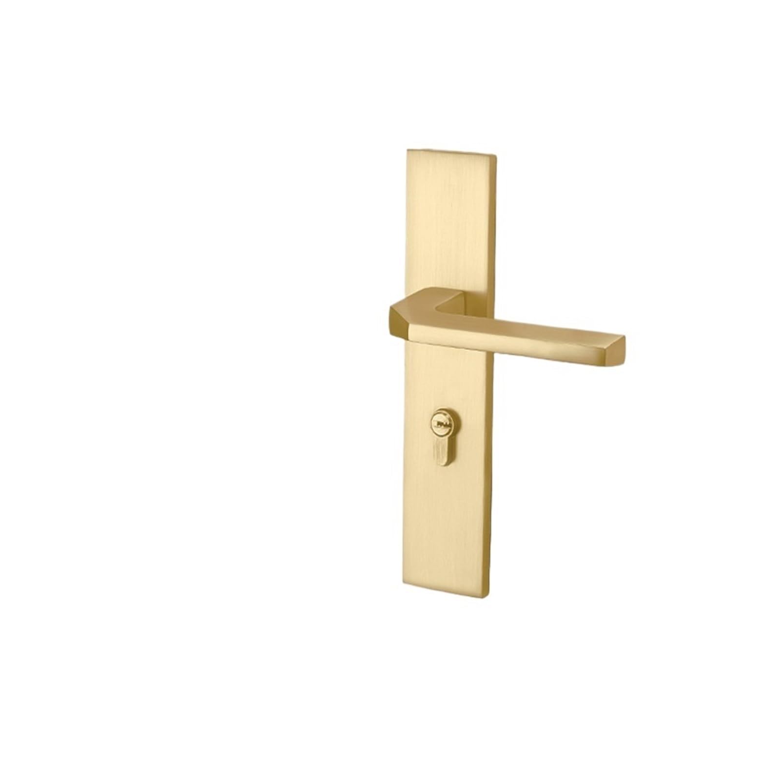 Brushed Door Lock Indoor Home Silent Wooden Bedroom Handle Split(Z Matte Gold Silent 35-50mm)