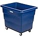 Global Industrial 12 Bushel HDPE Plastic Box Truck with Steel Base, Blue, 38-2/5"L x 28-9/10"W x 33" H