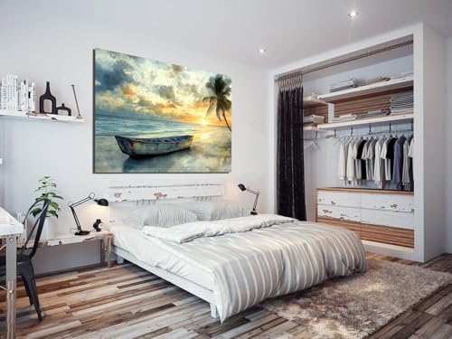 Cuadros modernos para pasillos oscuros: decora con este lienzo de playa gris 2