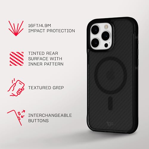 Image of Tech21 EvoArmor for iPhone 16 Pro Max Compatible with MagSafe - Impact Protection Case 21x Military Standard Tested in Black