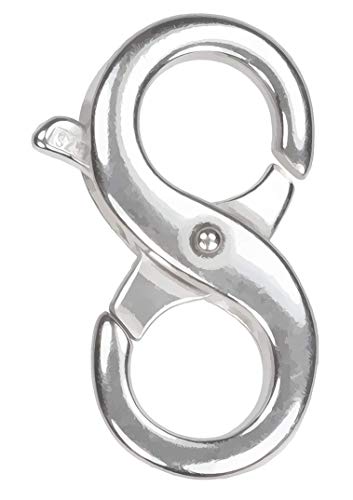 uGems - Broche de plata de ley con diseño de infinito (21 mm)