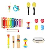 ♫【Musikpädagogisches Spielzeug】Das Musikinstrument kann beim Percussing und Spielen eine Vielzahl klarer und schöner Musik abgeben, die nicht nur die Koordination und die Sprachkenntnisse des Kindes trainieren, sondern auch das musikalische Potenzial des Babys freisetzen kann.