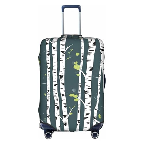 Housse de valise voyage élastique blanche M Beauty Birch Tree