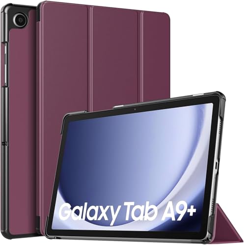 Image of EDNITA Smart Case Cover for Samsung Galaxy Tab A9+ /A9 Plus 11 Inch 2023, Slim Lightweight Stand Hard Back Shell Protective Cover for Galaxy Tab A9+ Tablet (Wine)