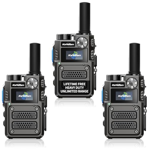 Image of （Heavy Duty） Lifetime Free Unlimited Range Long Range Walkie Talkies for Adults Rapid 4G LTE PoC Two Way Radios Long Distance with Nationwide Range for Team Management,Truck Fleet(3-Pack)