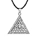 AILUOR Unisex Ägypten Pyramide Halskette, Gold Auge Von Horus Evil Eye Illuminati Antique Charm-Anhänger Schmuck Unisex Silber Einstellbar