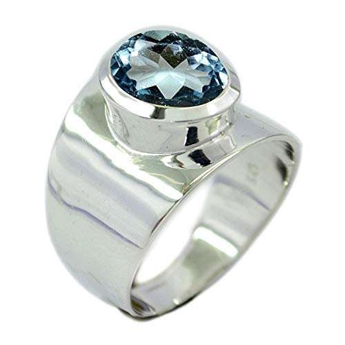 Image of 55Carat Choose Your Color Natural Gemstone Sterling Silver Rings Birsthone Jewelry Handcrafted Sizes 5-13