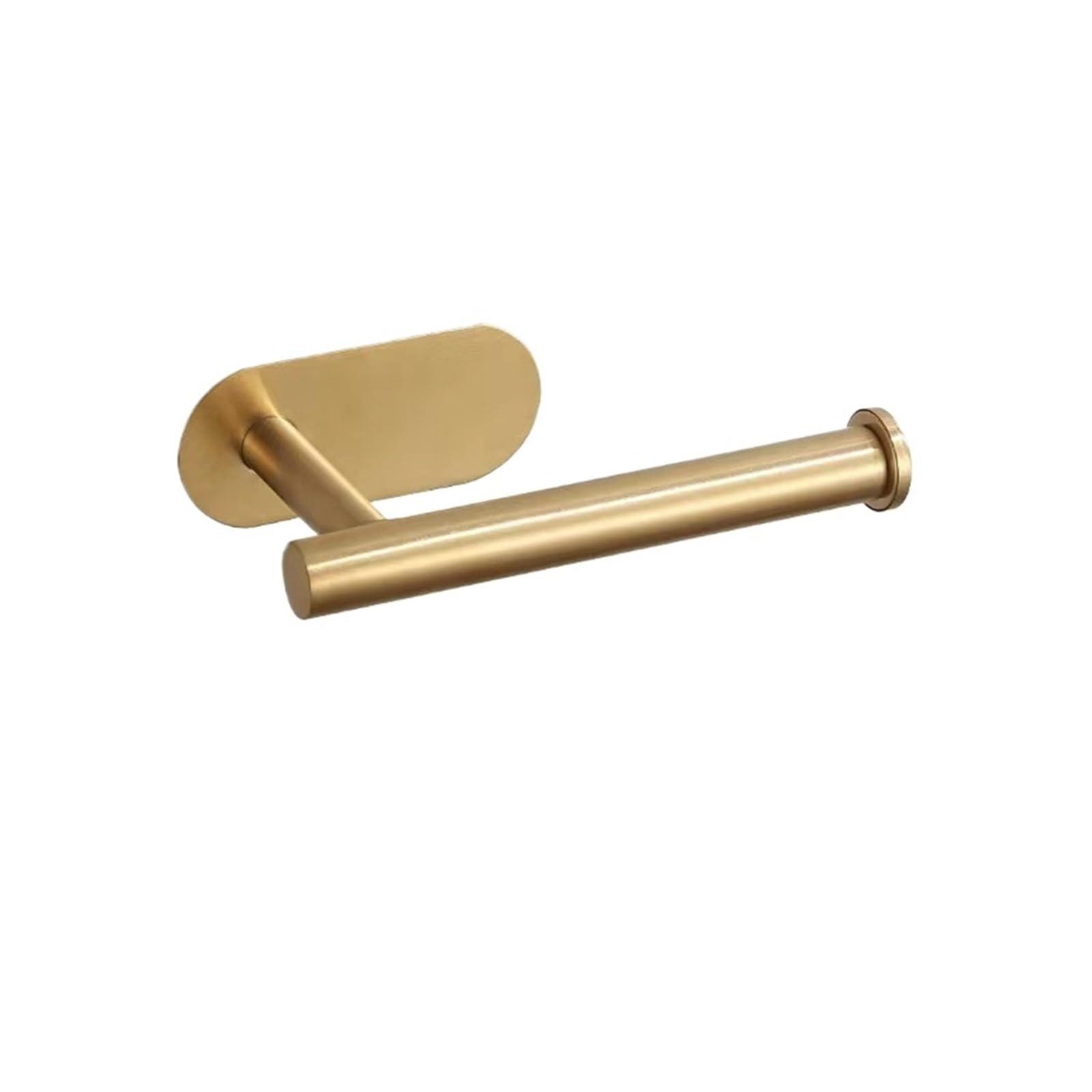 Brushed Brass Toilet Paper Holde Adhesive Punch-free Toilet Roll Paper Towel Holder Organizer Wall Mount for bathroom home renovation wall mounted
