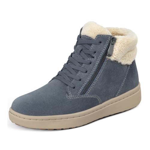 Orthofeet Women's Orthopedic Elin Water Repellent Sneaker Boot, Slate Grey, Size 10