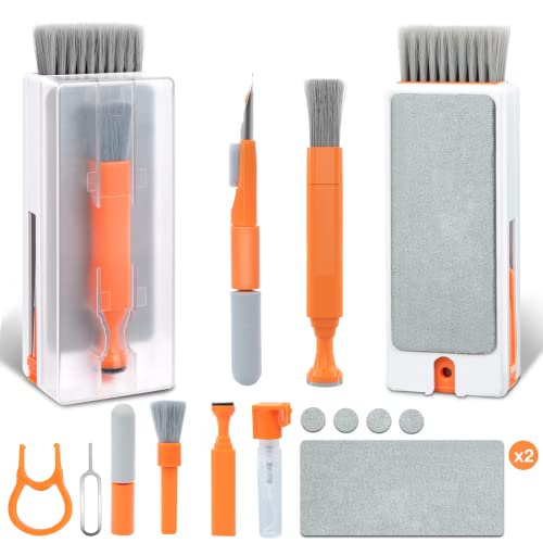 11-en-1 Kit de Nettoyage Appareil Photo,Kit de Nettoyage pour AirPods,Nettoyant pour Ordinateur Portable pour Tablette/Moniteur PC/Clavier,Kit de Nettoyage de Clavier,Nettoyant de Clavier avec Brosse