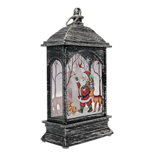 Luminária Lamparina Led Decoração Enfeite Natal Papai Noel
