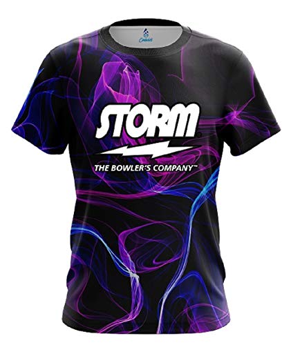 Coolwick Storm Blue Purple Smoke Bowling Jersey (4XL)
