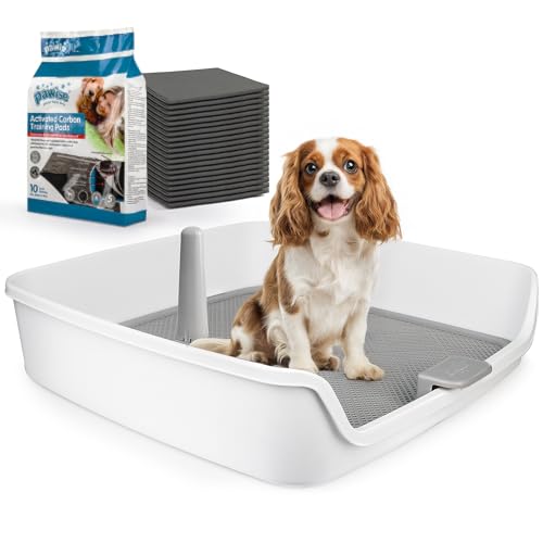 ALL FOR PAWS Dog Pee Pad Holder with Removable Post, 23.6' Indoor Dog Potty Training Tray, Puppy...