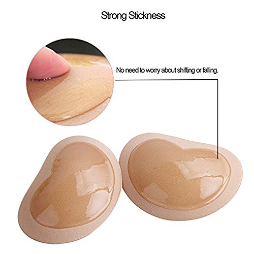 Image of Sticky Bra Inserts, Soft Lightweight Adhesive Bra Pads Push up Bikini Padding Reusable Washable Breast Enhancer