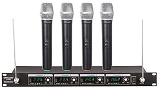 GTD Audio G-380H VHF Wireless Microphone System with 4 Hand held mics