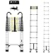 Dajianglx 16.5 FT Telescoping Ladder, Lightweight Multi-Purpose Aluminum Extension Ladder w/Tool Tray and Non-Slip Feet, Retractable Extendable Ladder for Home, RV, Roof and Outdoor Work