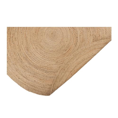 Tapete Redearth redondo de yute natural 8 pies miniatura 6