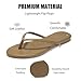 MOAILAOZI Flip Flops Sandals for Women, Summer Fashion Leather Slippers, Lightweight Comfortable Beach Sandals Slip On Flat Dressy zjc-5 Camel Size 9