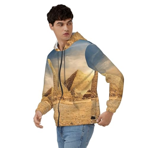 Sweat à capuche pyramide égyptienne homme pull doux de qualité