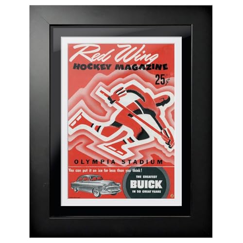 Detroit Red Wings Program Cover - Red Wing Magazine Olympia Stadium 12x16