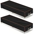 SUNICO Outdoor Lounge Chair Covers 2 Pack, 78" L x 26" W x 12" H Chaise Lounge Covers Outdoor Waterproof, Patio Lounge Chair Cover for Patio Furniture, UV Fade Protection, Tear-Resistant, Black