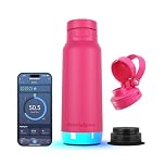 Hidrate Spark PRO 2 – Smart Hydration Bottle with Drink Reminders & Water Tracking, 946ml Stainless Steel – Syncs with Apple Health, Fitbit, Smart Rings & Smart Watches - Bundle Lid - Flamingo
