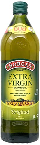 Image of Borges Extra Virgin Olive Oil -1L Glass + Borges Olive Oil Extra Light Flavours of Olives, 5L
