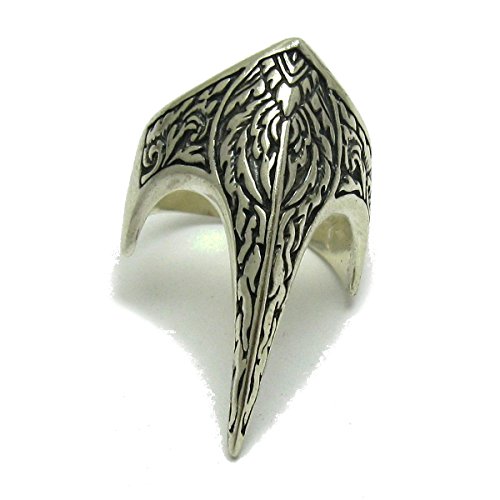 Bague en argent massif 925 Griffe R001732 : anneau ajustable et bijou tendance pour homme et femme