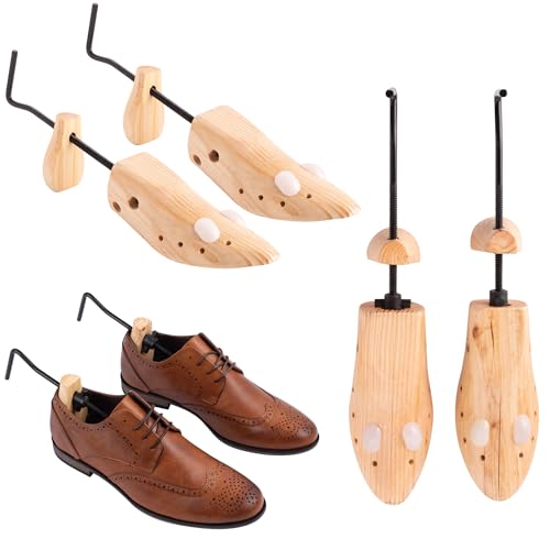 Hardys Adjustable Shoe Stretcher/Shoe Tree - Pine Wooden Two-Way Shoe Stretchers for Women & Shoe Stretchers Mens | Prevent Creases, Wrinkles, Ideal Shoe Stretchers for Wide Feet