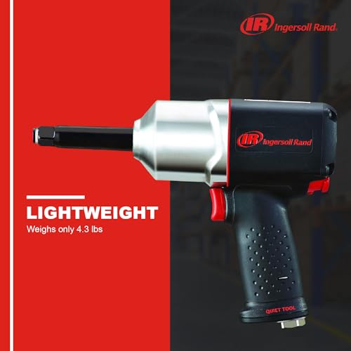 Ingersoll Rand 2135QXPA-2 1/2" Quiet Air Impact Wrench, Pistol Grip, 2" Extended Anvil, 780 Ft-Lbs Max Reverse Torque
