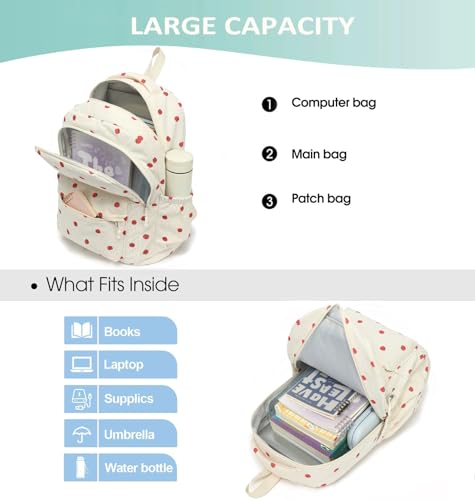 HuiLeo School Backpack for Teen Girls Cute Bookbag by HuiLeo - Used condition - Image 5