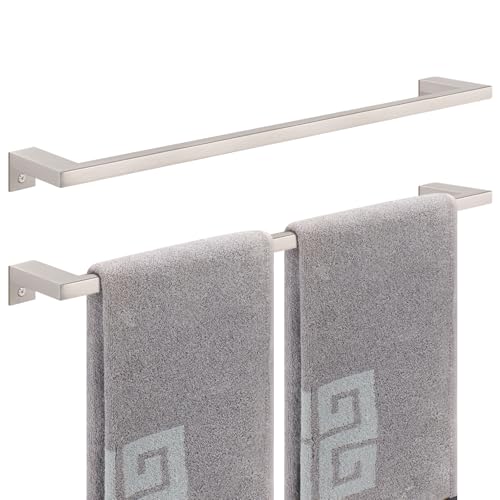 NearMoon Bath Towel Bar, Bath Accessories Heavy Duty Stainless Steel Shower Towel Rack, Wall Mounted Towel Holder for Bathroom, Kitchen (16 Inch, 2 Pack)
