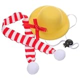 Beaupretty 2 Stück Haustier Kostümset Weihnachtsmütze und Schal Atmungsaktiver Kopfschmuck für Hunde Katzen und Kleintiere Festliche Haustierdekoration für Weihnachtsfeier
