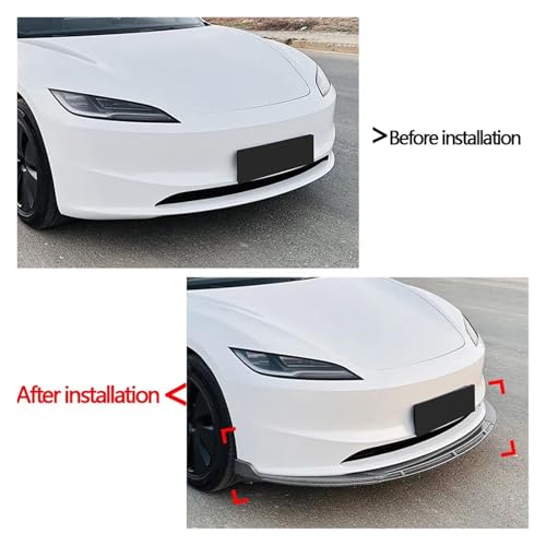 Alerón de labio de parachoques delantero para renovar tu Tesla Model 3 5