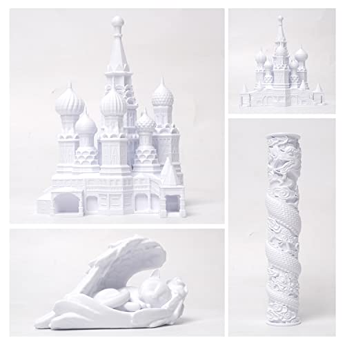 Image of 3DHoJor PLA Pro (PLA+) Filament 1.75mm 3D Printing Filament 1kg*4 Bundle Cardboard Spool Dimensional Accuracy + /- 0.03 mm-4 Pack Cold White