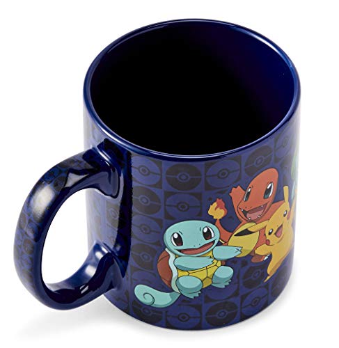 Pokémon Original Generation One Starters Coffee Mug | Pikachu, Charmander, Bulbasaur, & Squirtle | Ceramic Build #TOP2